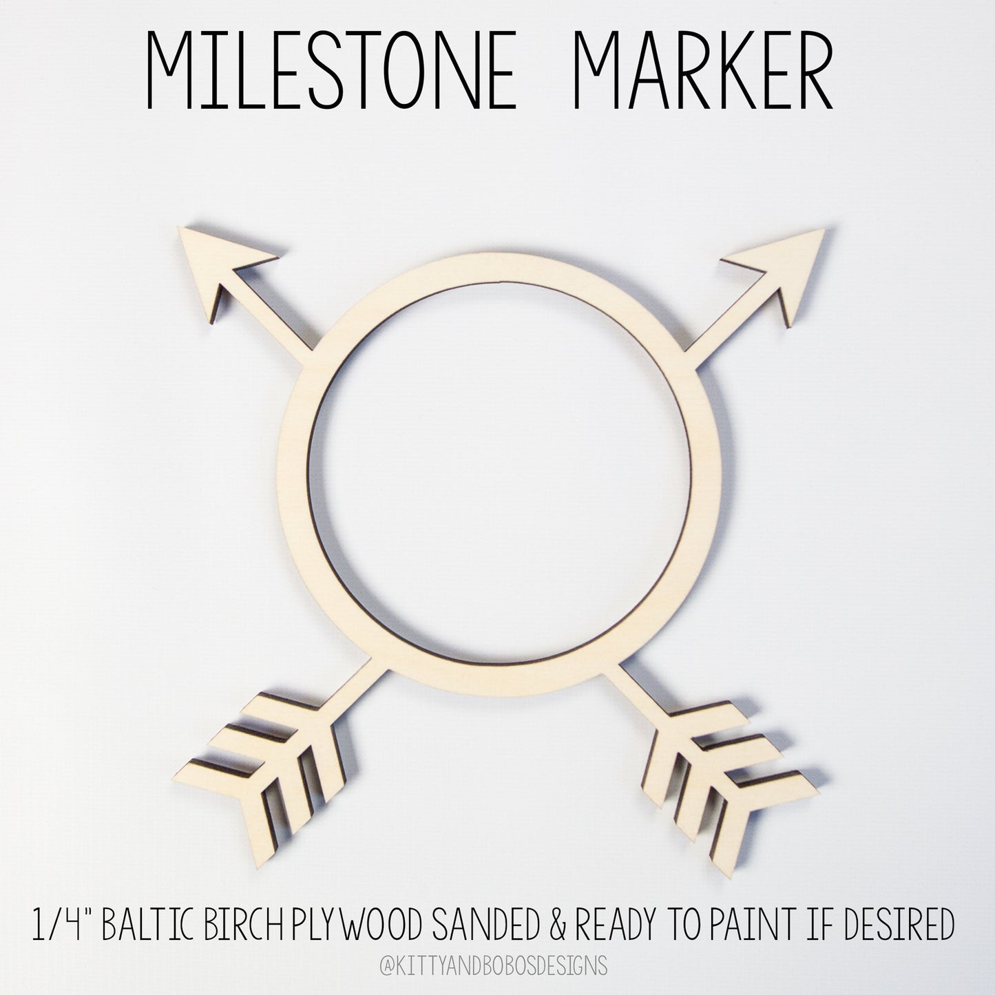 Arrow Milestone Marker for Milestone Blanket