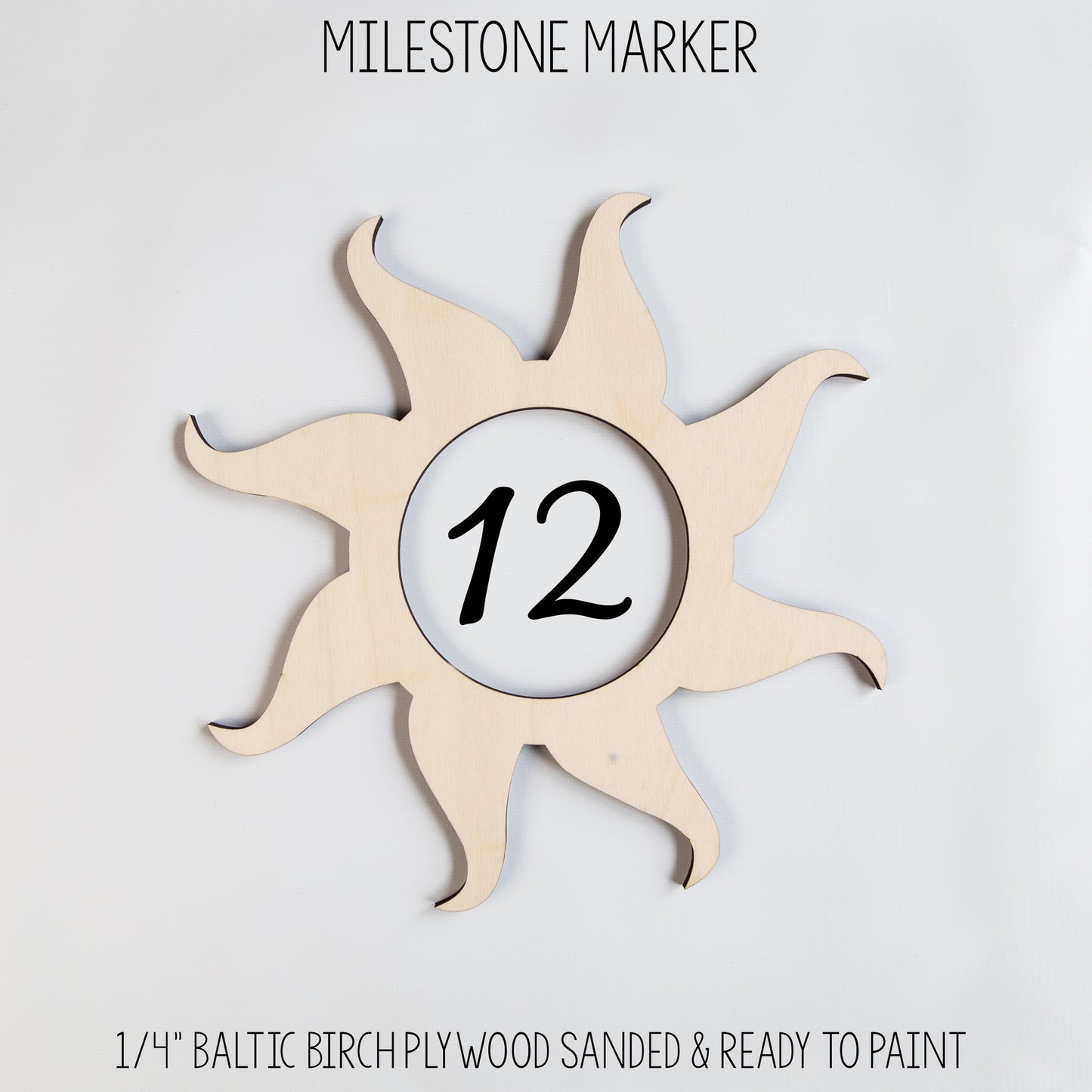 Sun Milestone Marker for Milestone Blanket