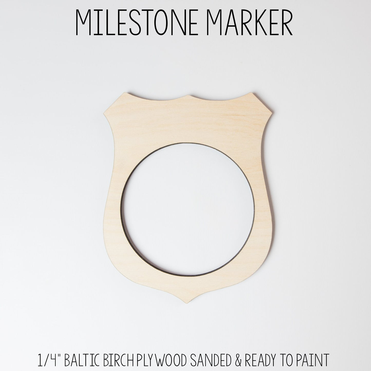 Police Shield Milestone Marker for Milestone Blanket