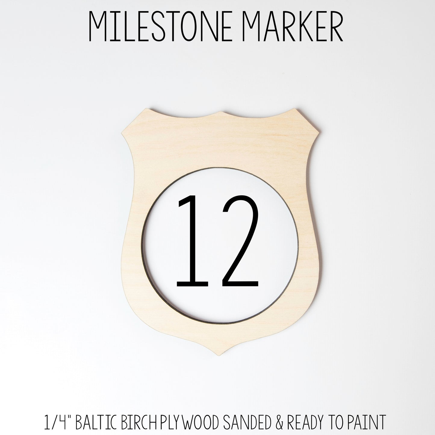 Police Shield Milestone Marker for Milestone Blanket