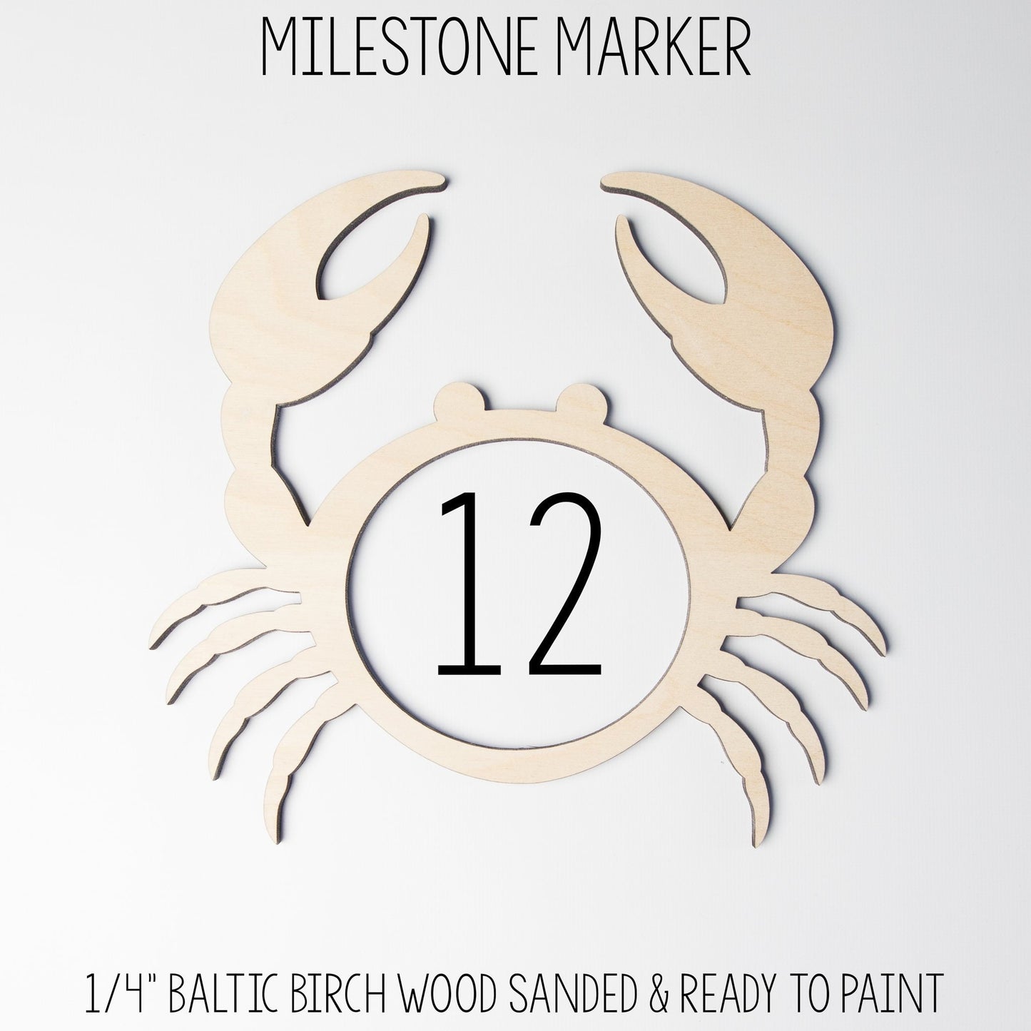 Crab Milestone Marker for Milestone Blanket