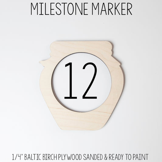 Honey Pot Milestone Marker for Milestone Blanket