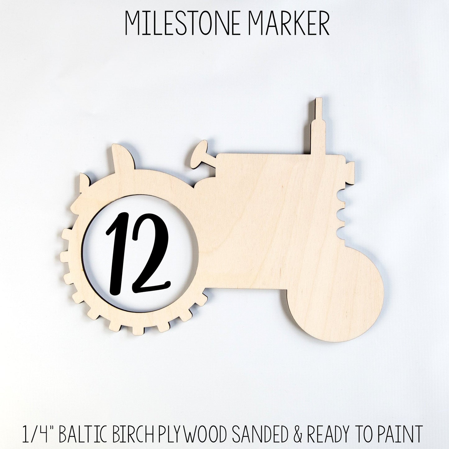 Tractor Milestone Marker for Milestone Blanket