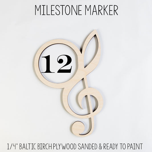 Trebel Clef Milestone Marker for Milestone Blanket