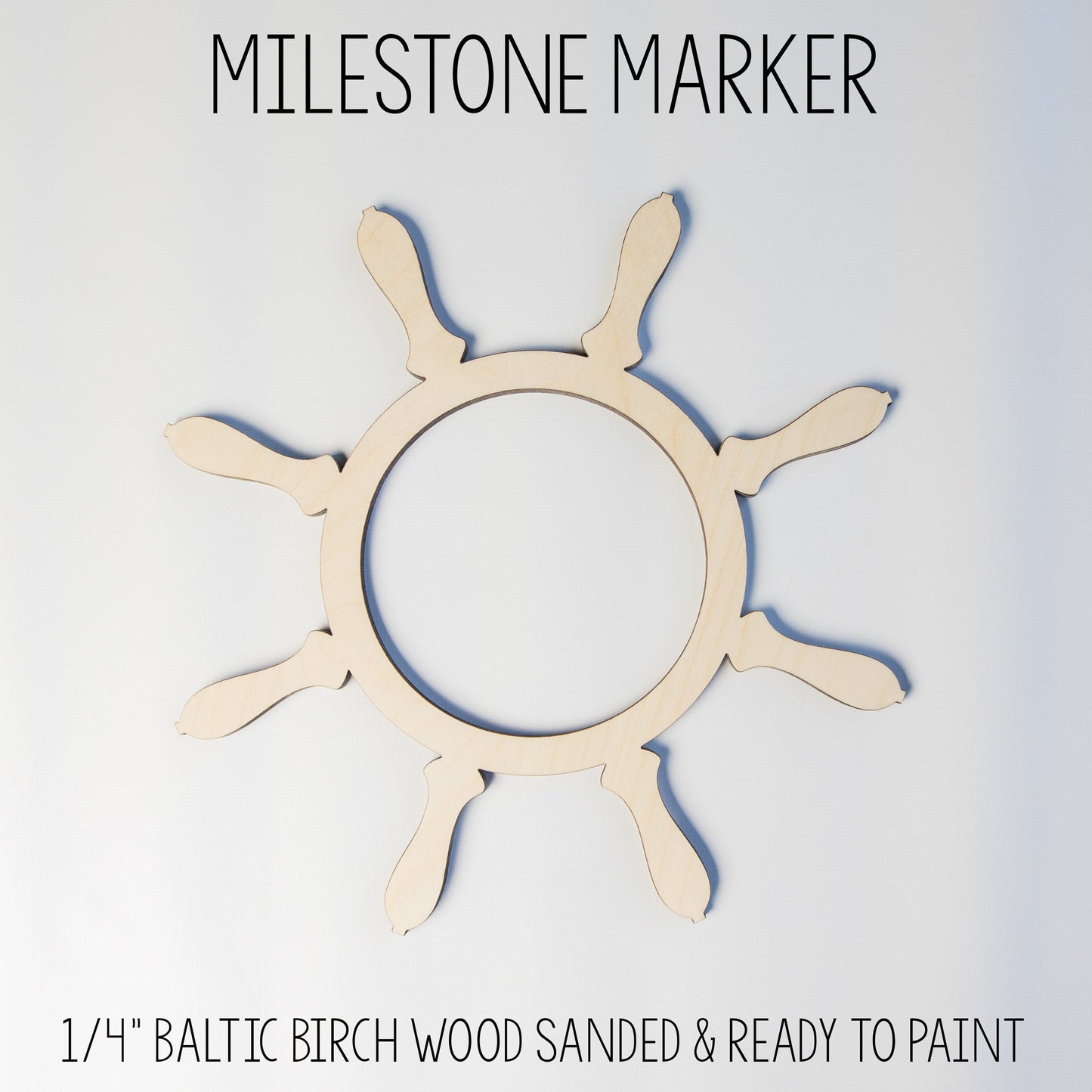 Ship Wheel Milestone Marker for Milestone Blanket