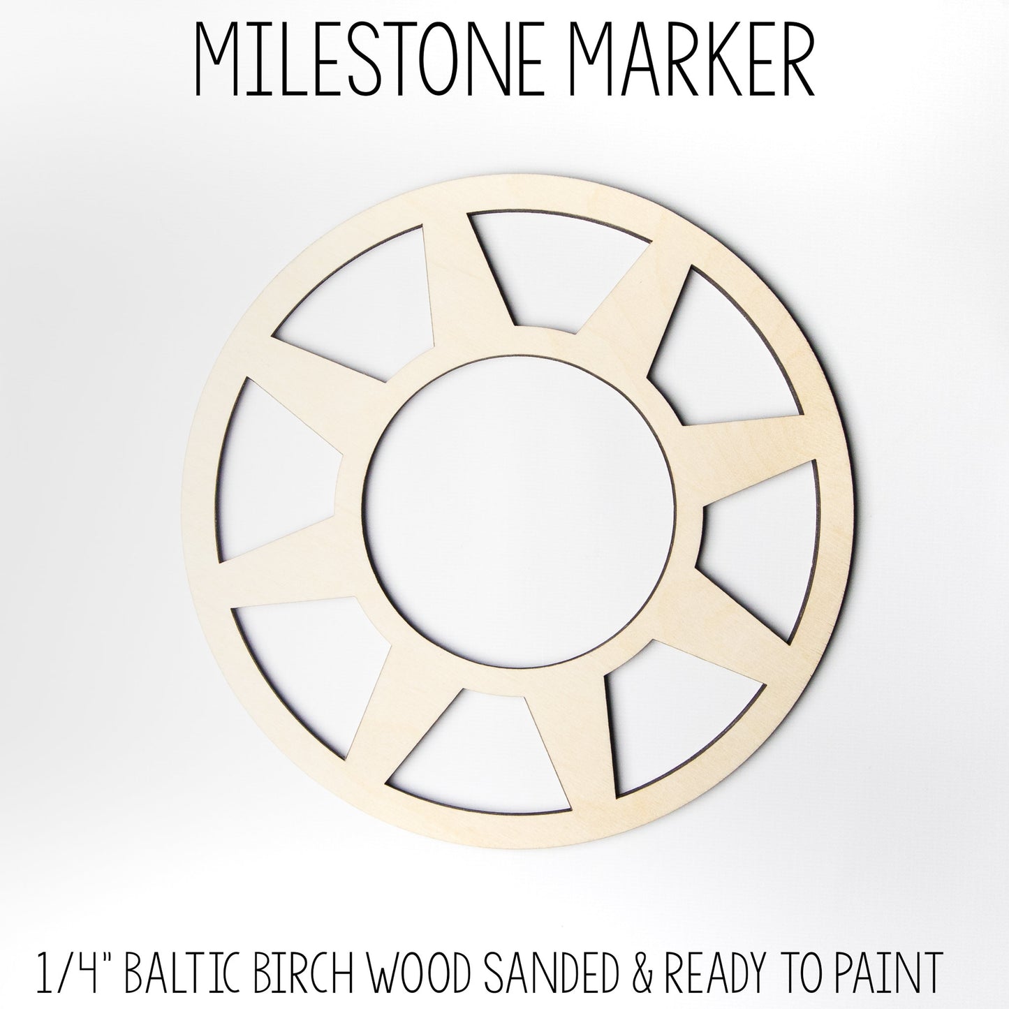 Hubcap Car Tire Milestone Marker for Milestone Blanket