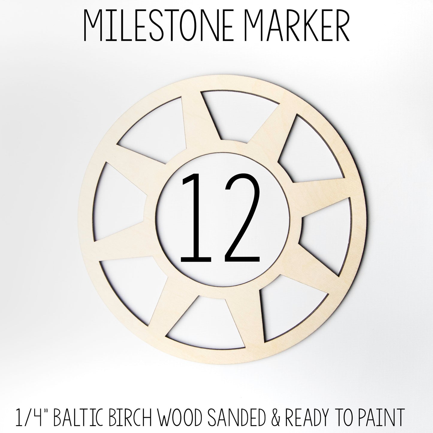 Hubcap Car Tire Milestone Marker for Milestone Blanket