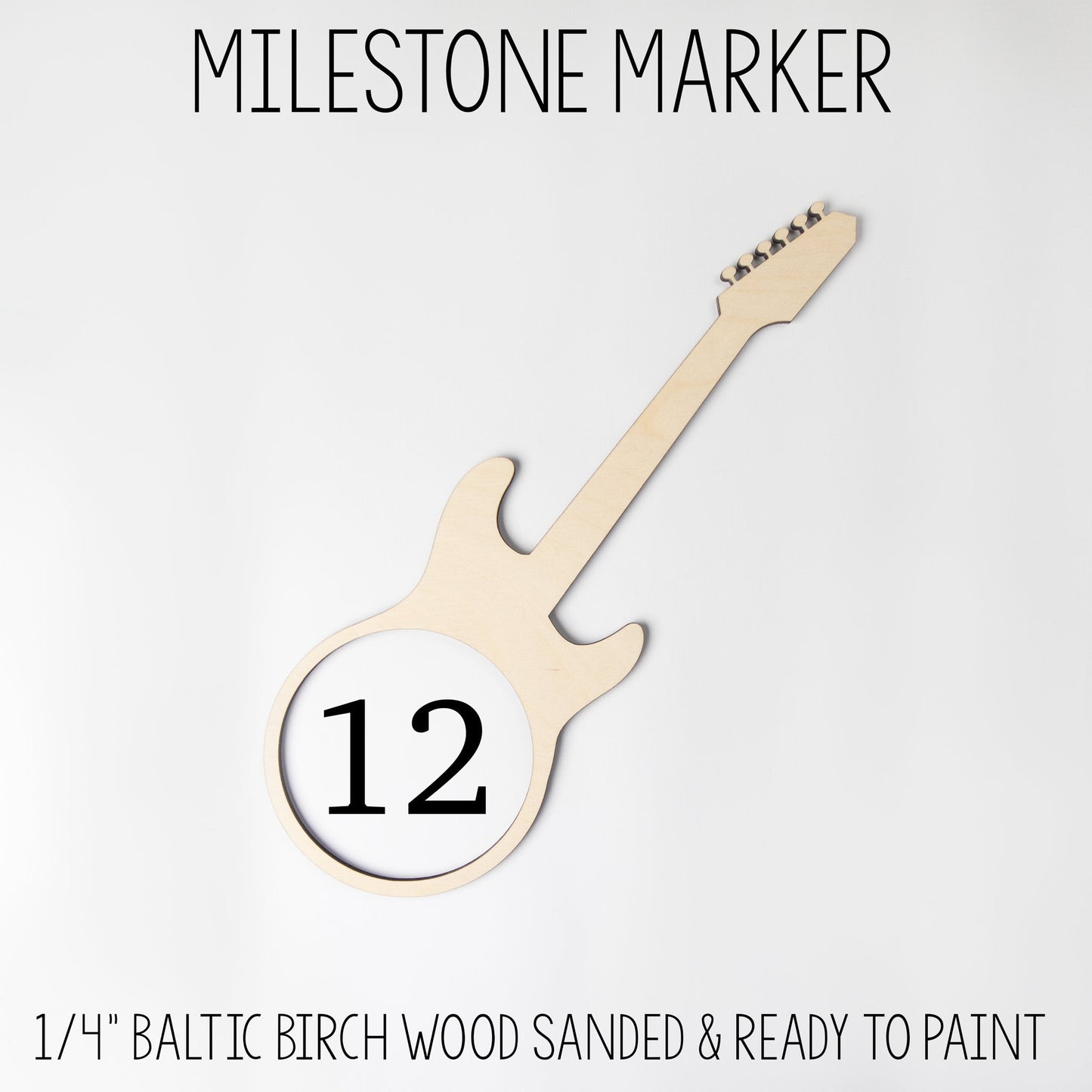 Guitar Milestone Marker for Milestone Blanket