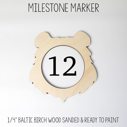 Bear Milestone Marker for Milestone Blanket