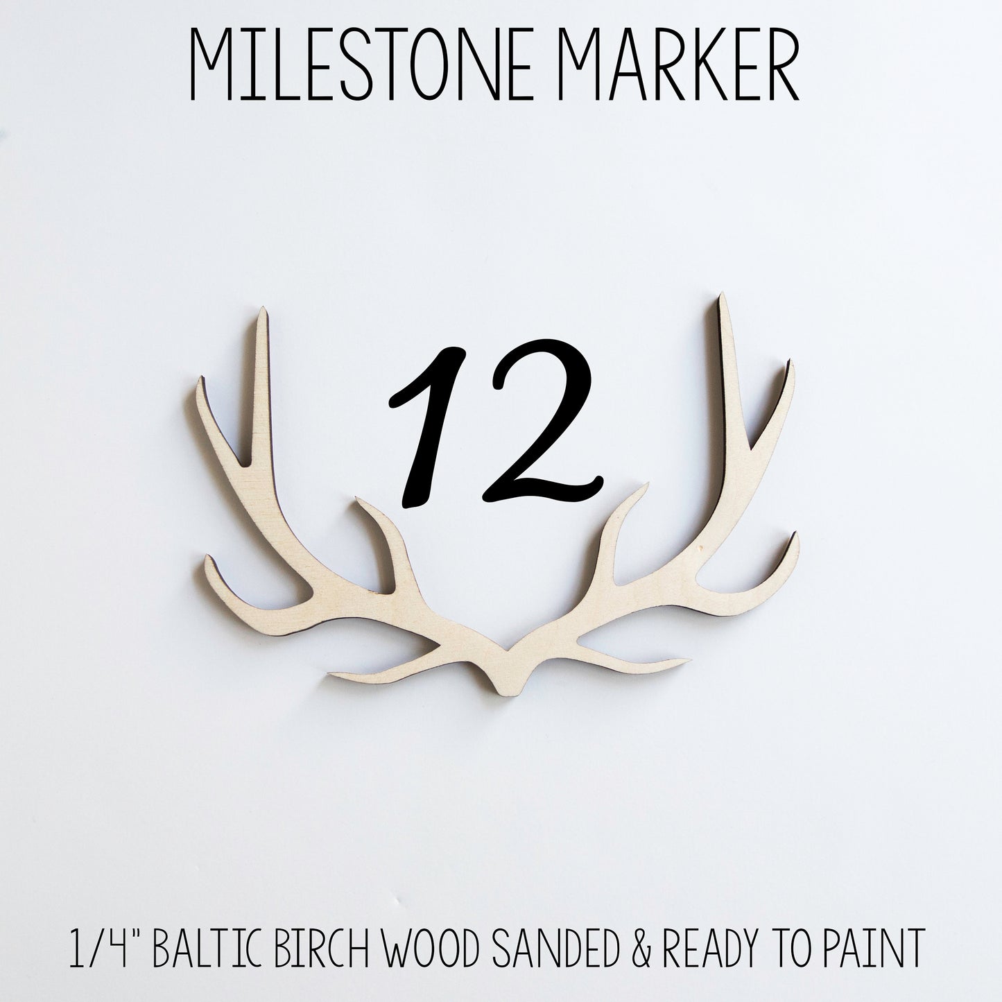 Antler Milestone Marker for Milestone Blanket