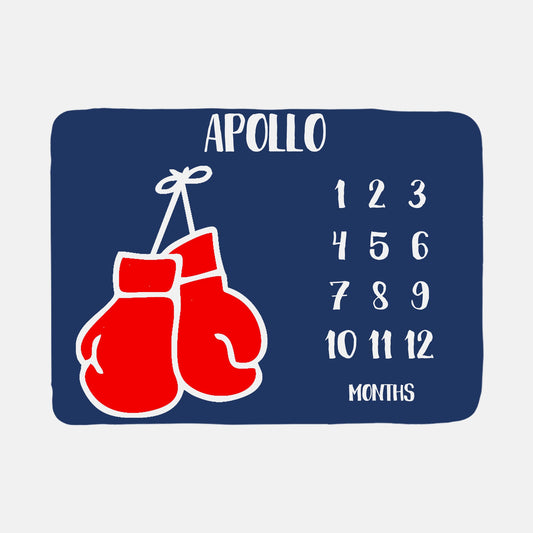 Boxing Milestone Blanket, Sports Theme