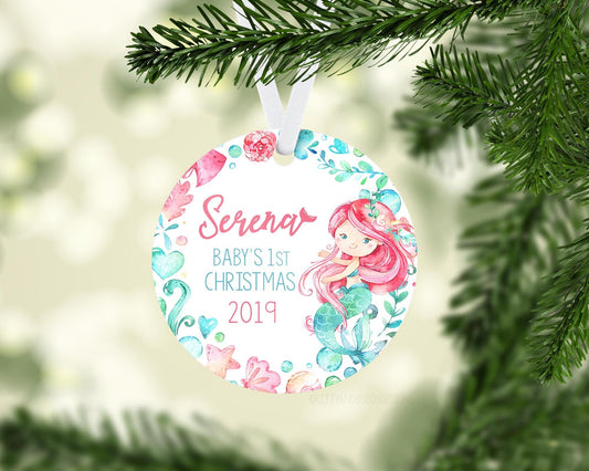 Mermaid Baby 1st Christmas Ornament, O9