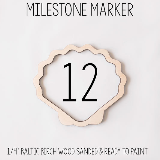 Seashell Milestone Marker for Milestone Blanket