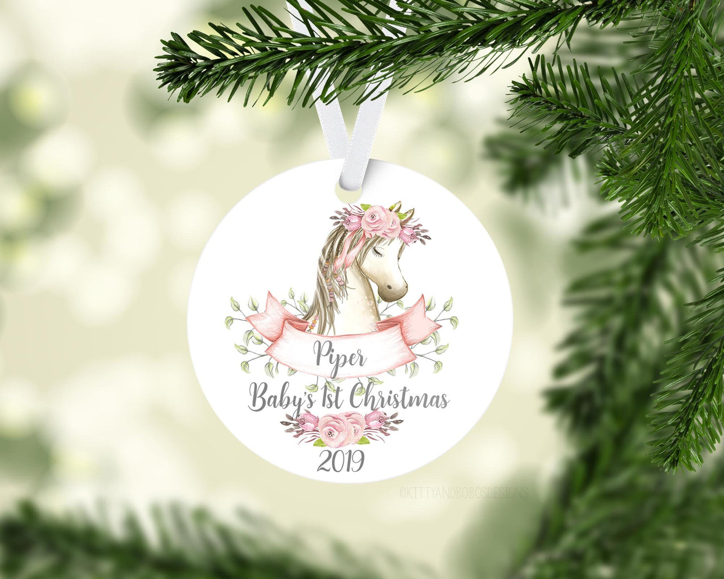 Horse Baby 1st Christmas Ornament, C10