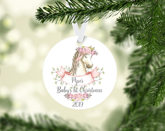Horse Baby 1st Christmas Ornament, C10