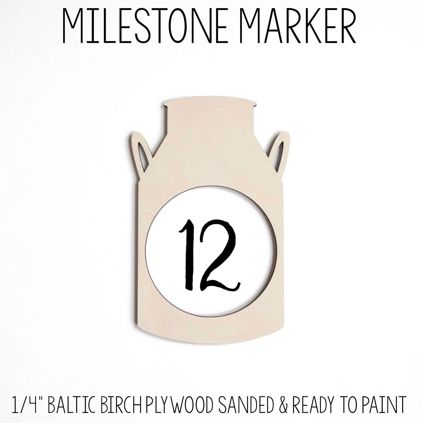 Milk Jug Milestone Marker for Milestone Blanket