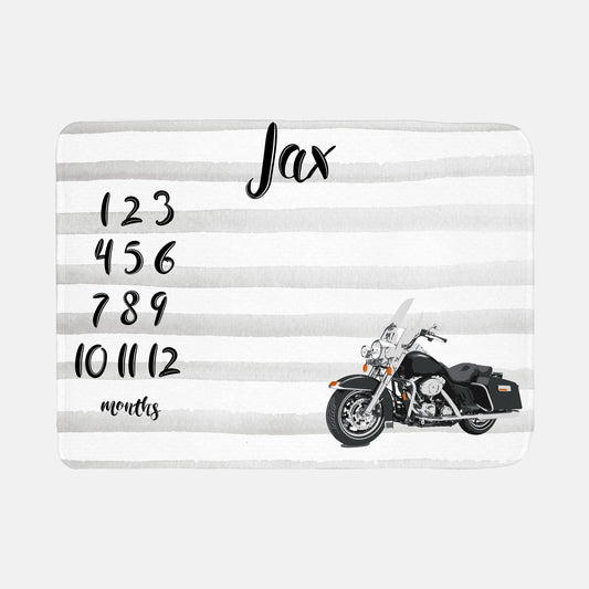 Motorcycle Baby Milestone Blanket, B14