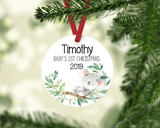 Koala Bear Baby 1st Christmas Ornament, W69