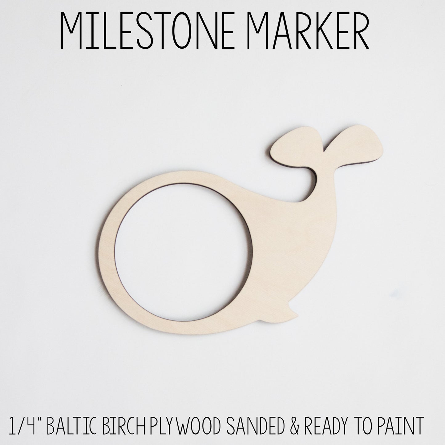 Whale Milestone Marker for Milestone Blanket