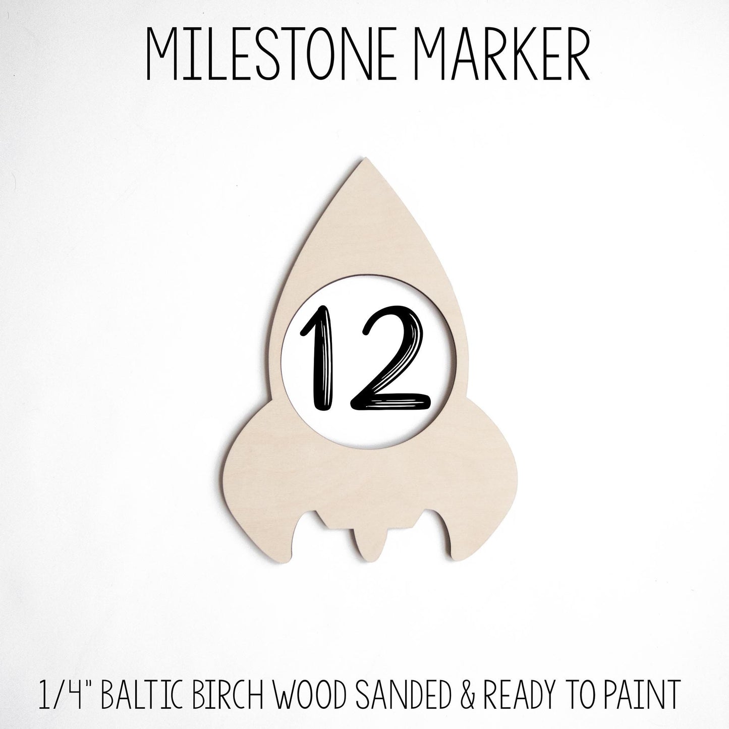 Rocket Milestone Marker for Milestone Blanket