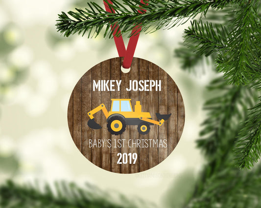 Construction First Christmas Ornament