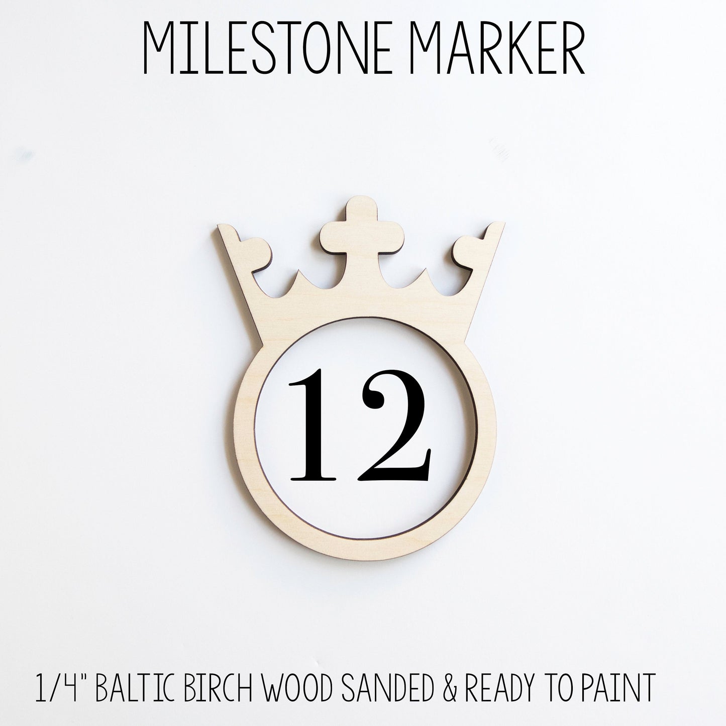 King Crown Milestone Marker for Milestone Blanket