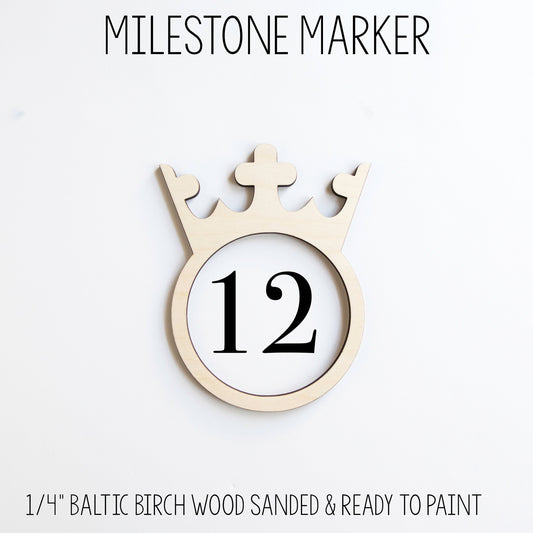 King Crown Milestone Marker for Milestone Blanket