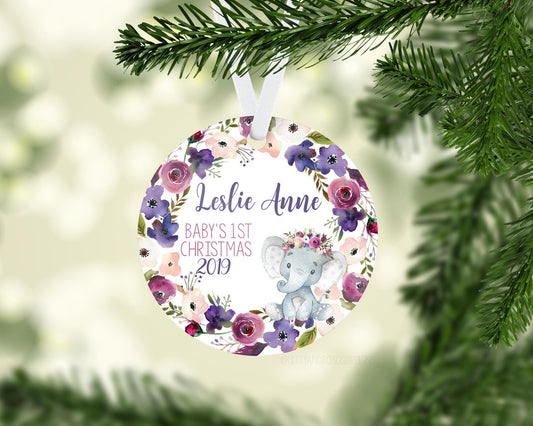 Elephant Baby 1st Christmas Ornament, S16