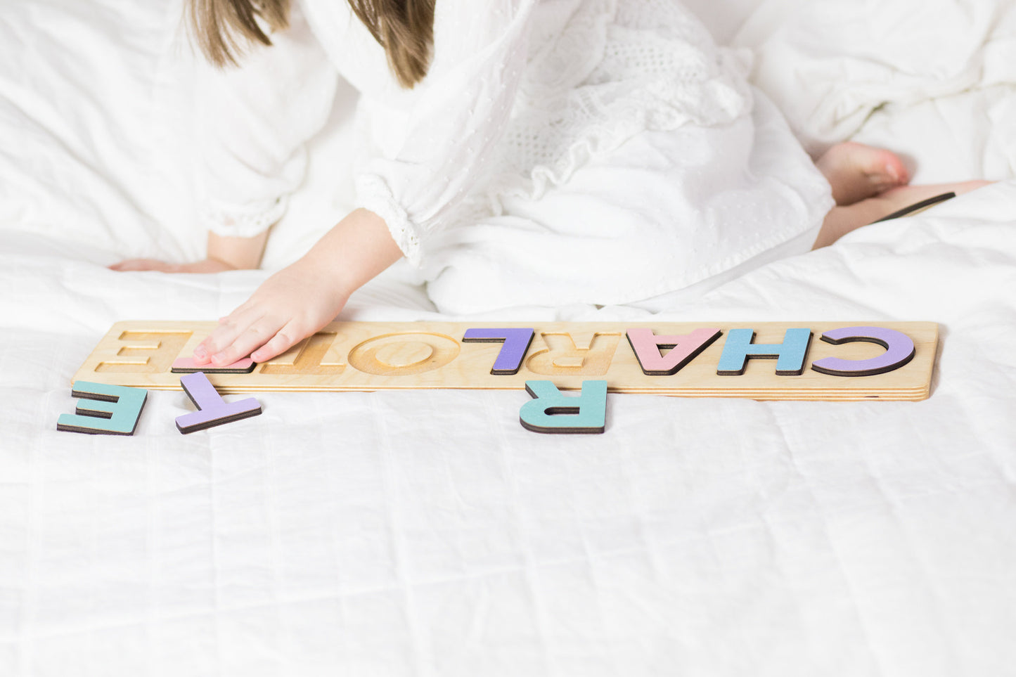 Pastel Wooden Name Puzzle