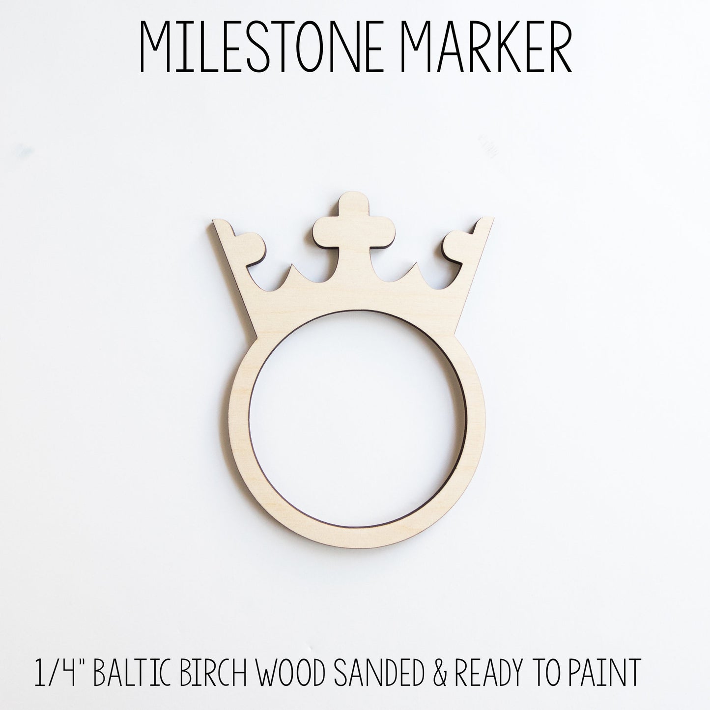 King Crown Milestone Marker for Milestone Blanket