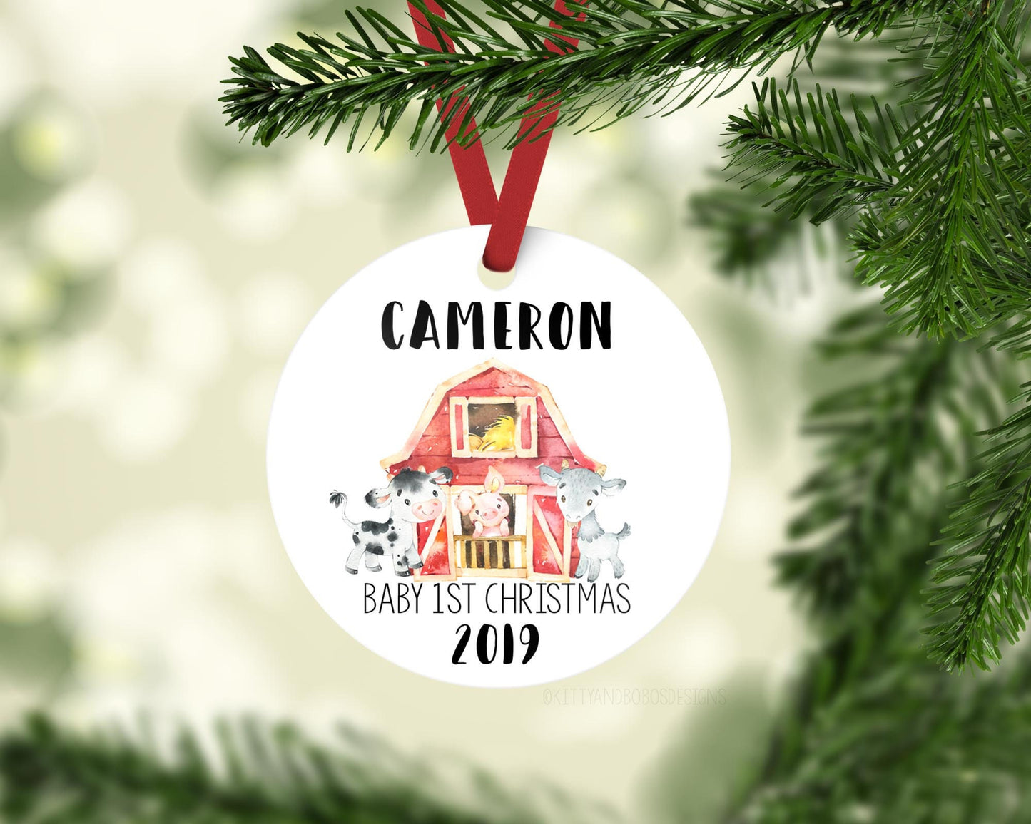 Farm Baby 1st Christmas Ornament, C9