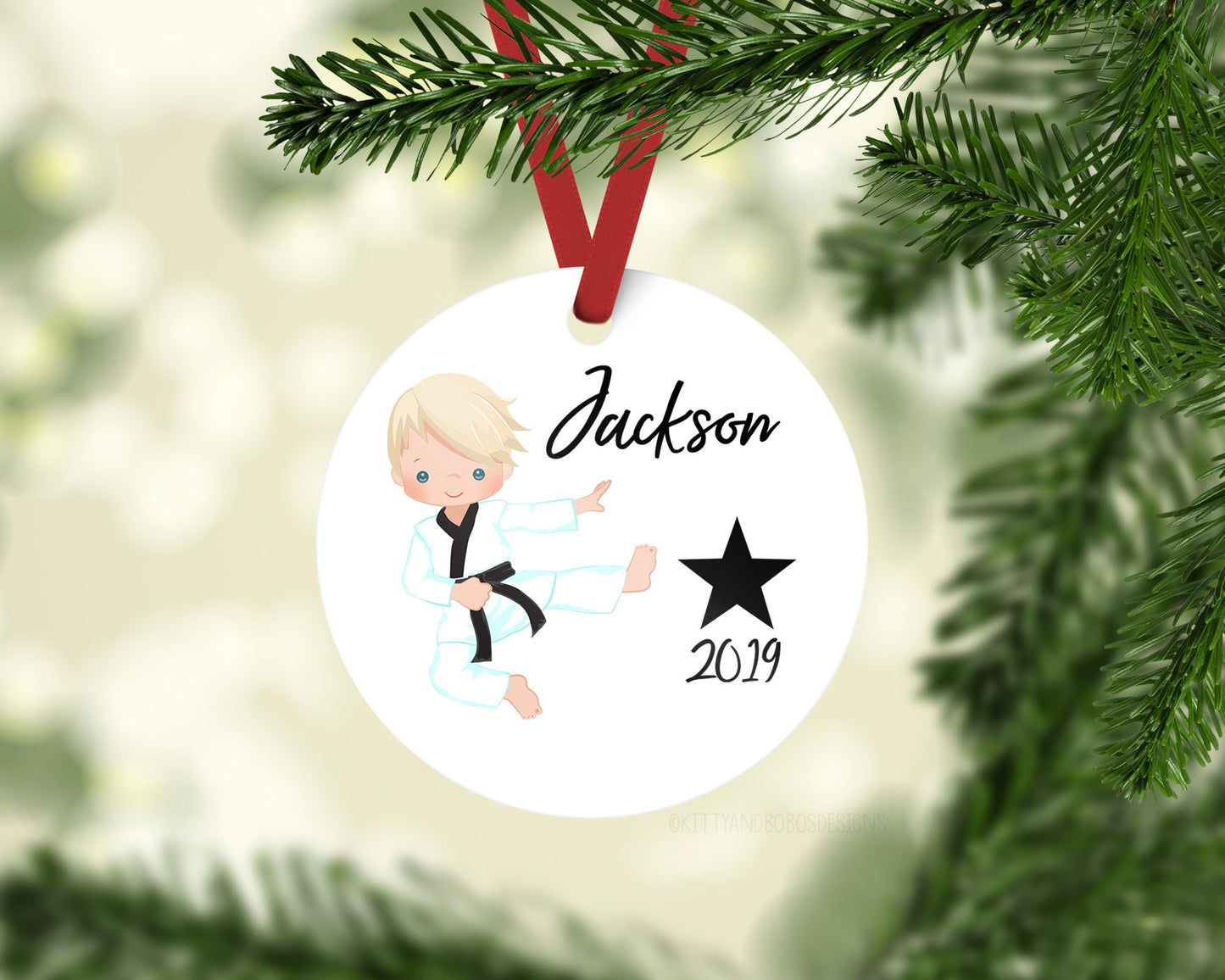 Karate Christmas Ornament