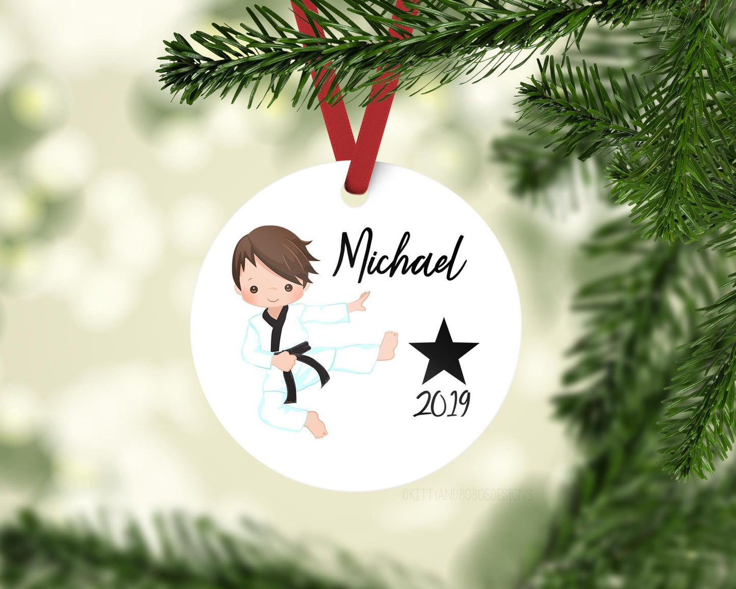 Karate Christmas Ornament