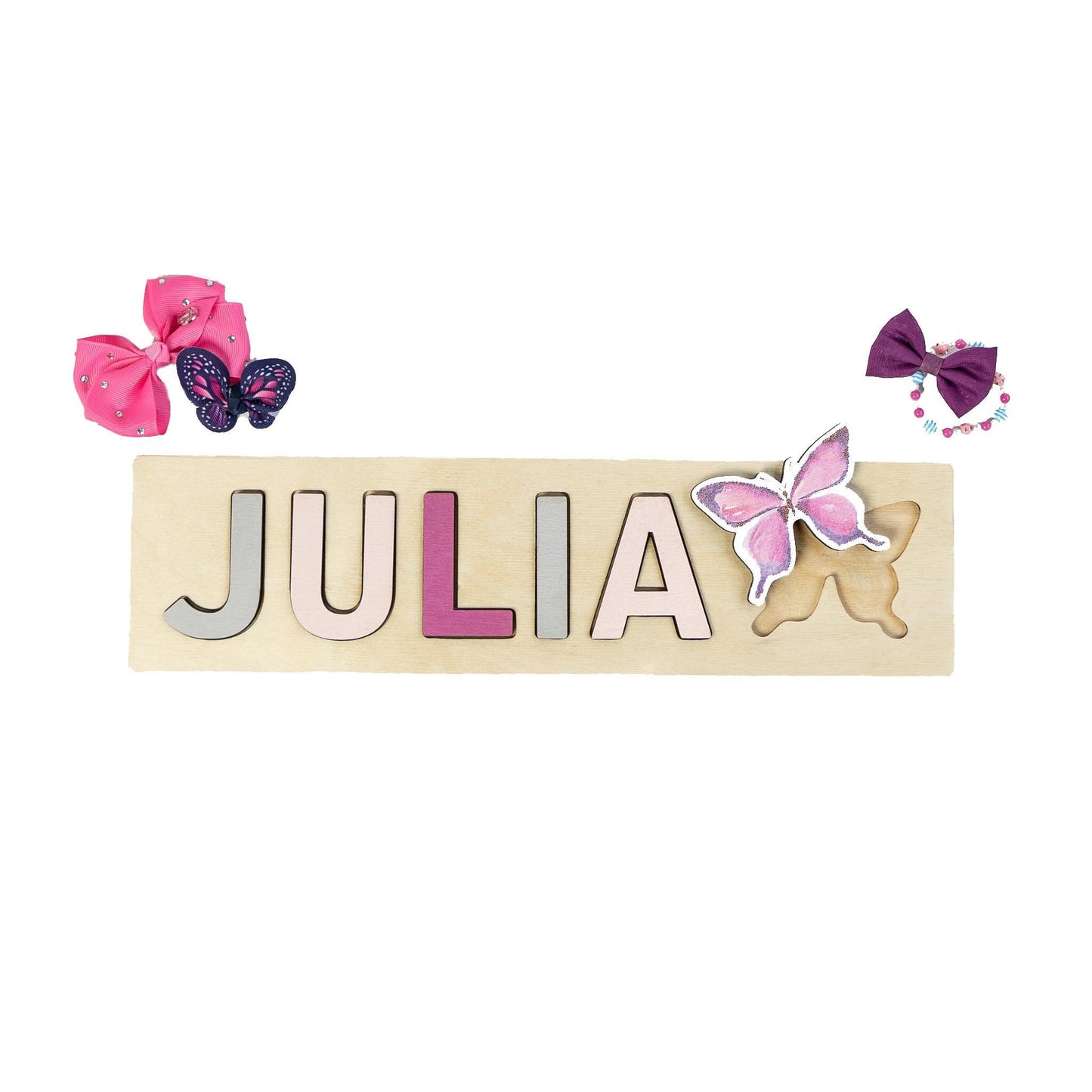 Butterfly Wood Name Puzzle