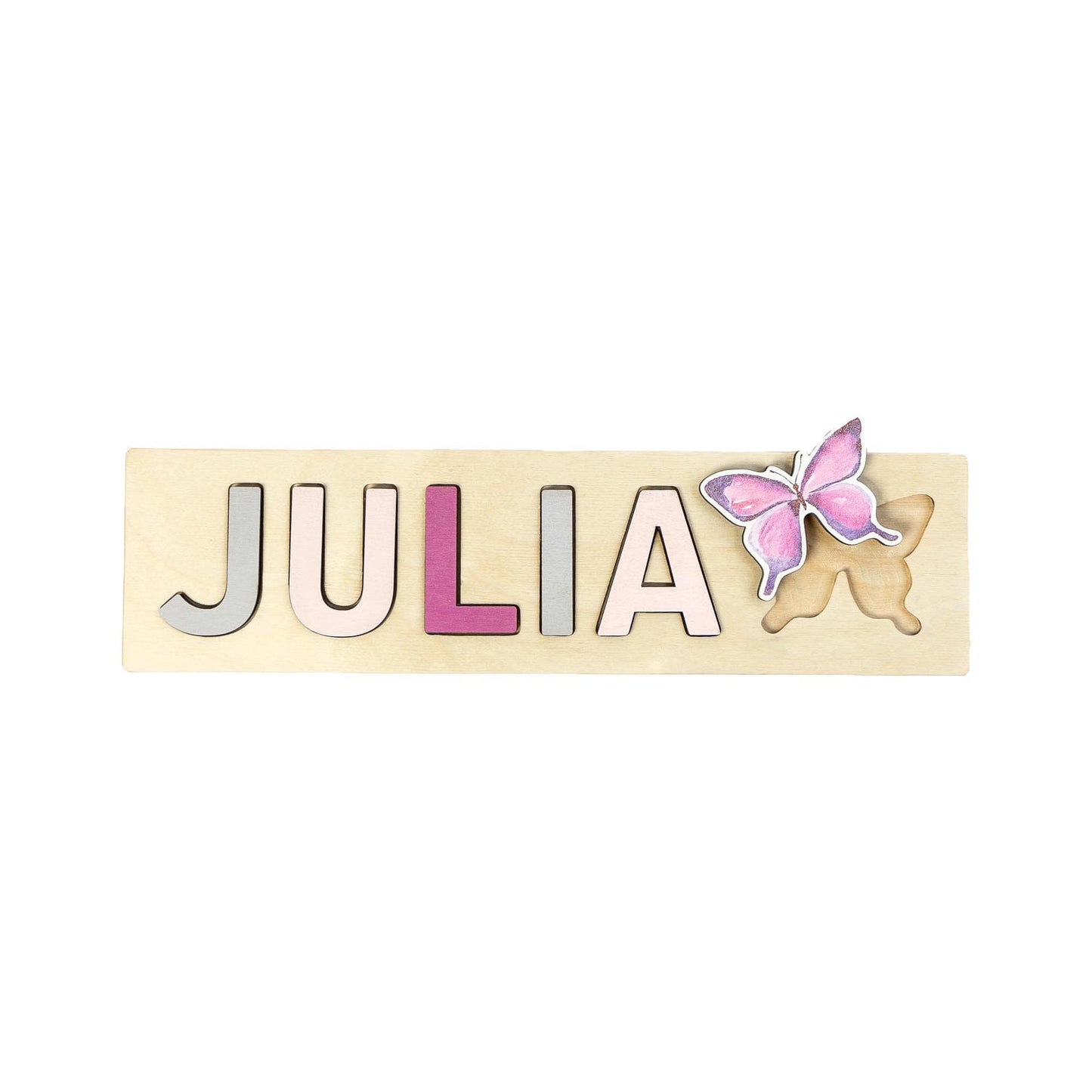 Butterfly Wood Name Puzzle