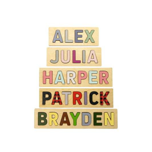 Wooden Name Puzzle, Montessori Puzzle