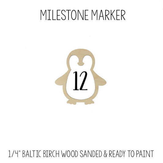 Penguin Milestone Marker for Milestone Blanket