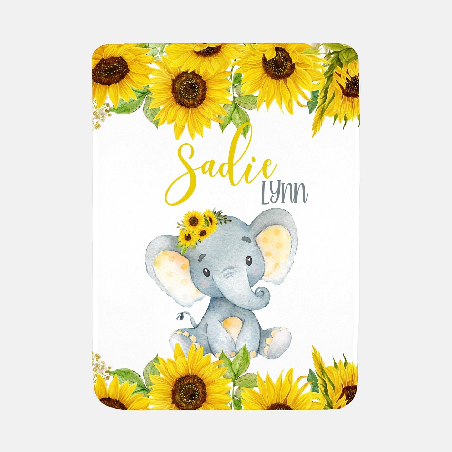 Sunflower Elephant Blanket