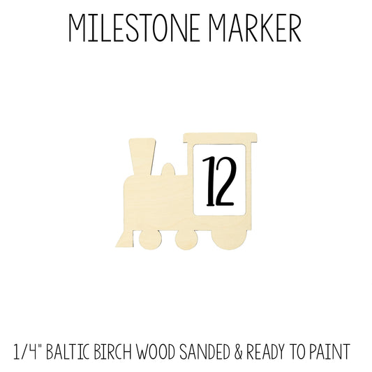 Train Milestone Marker for Milestone Blanket