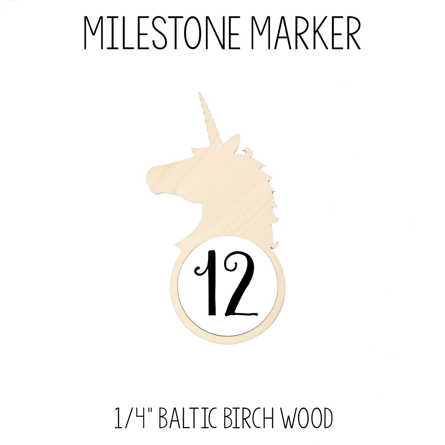 Unicorn Milestone Marker for Milestone Blanket