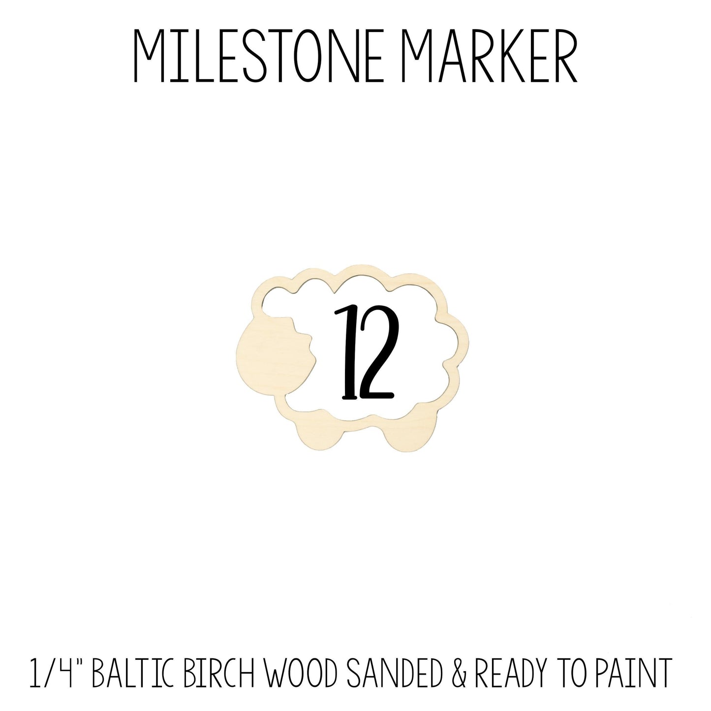 Sheep Milestone Marker for Milestone Blanket