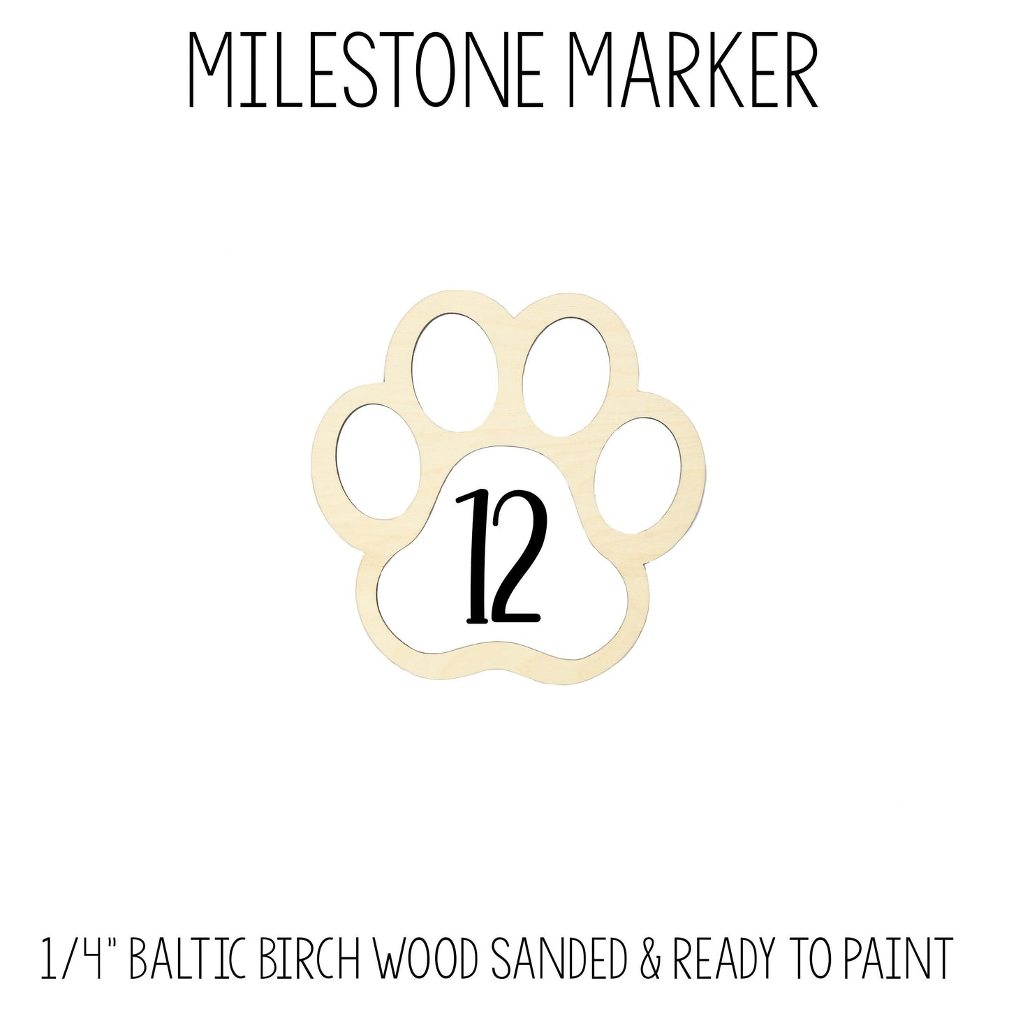 Dog Milestone Marker for Milestone Blanket