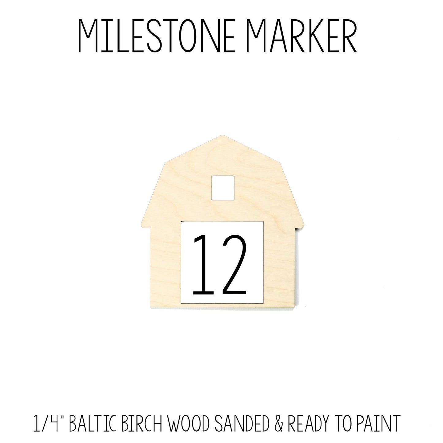 Barn Milestone Marker for Milestone Blanket