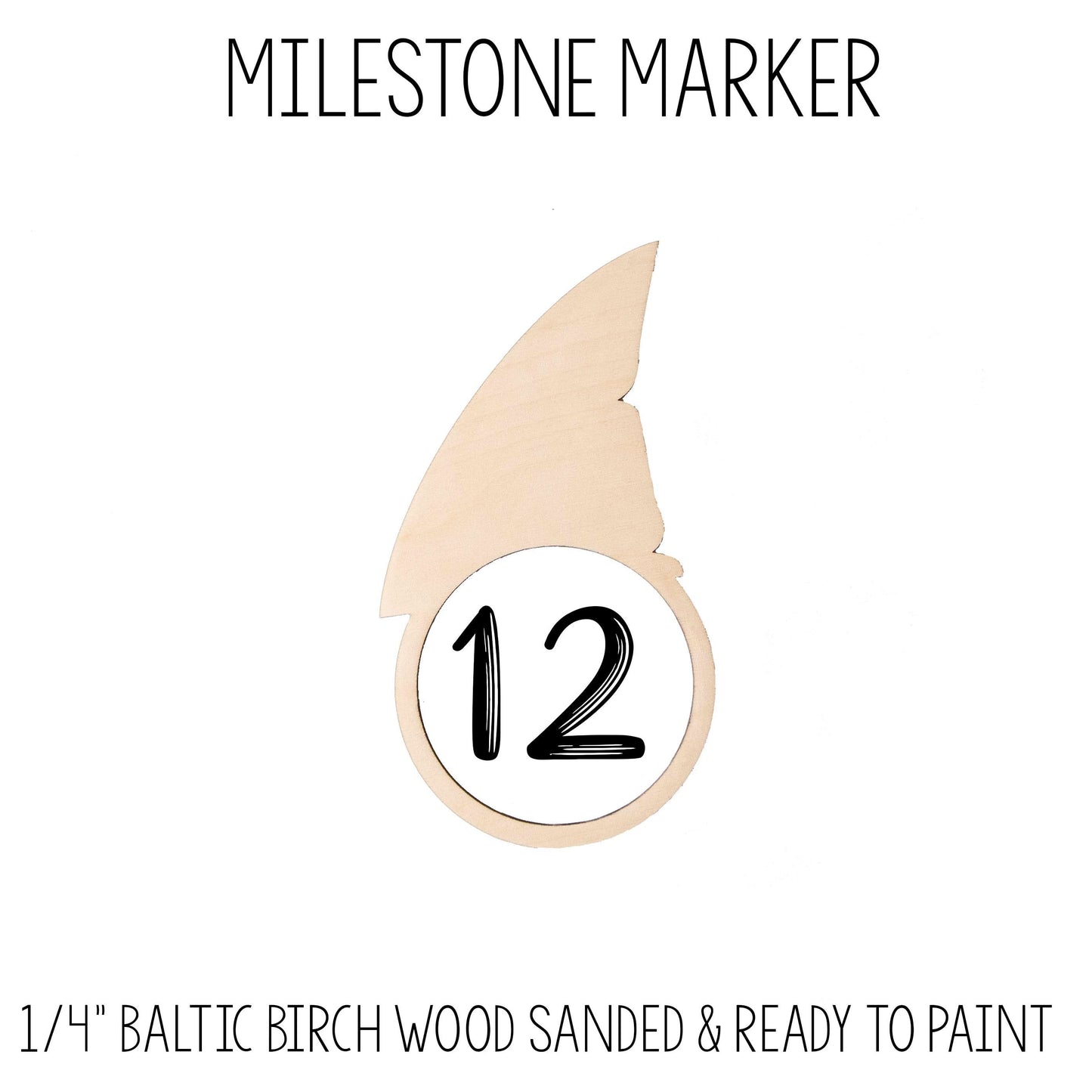 Shark Fin Milestone Marker for Milestone Blanket