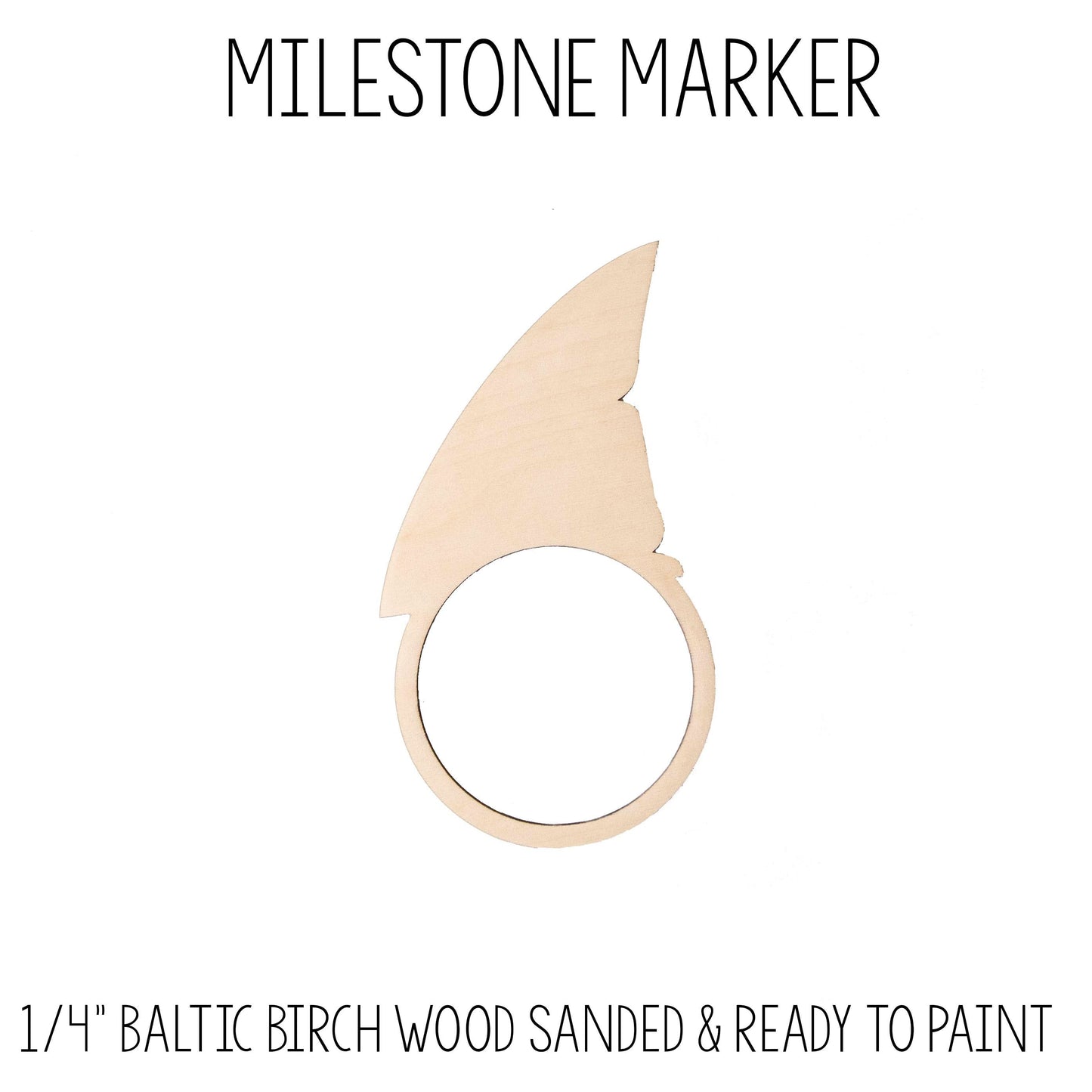 Shark Fin Milestone Marker for Milestone Blanket