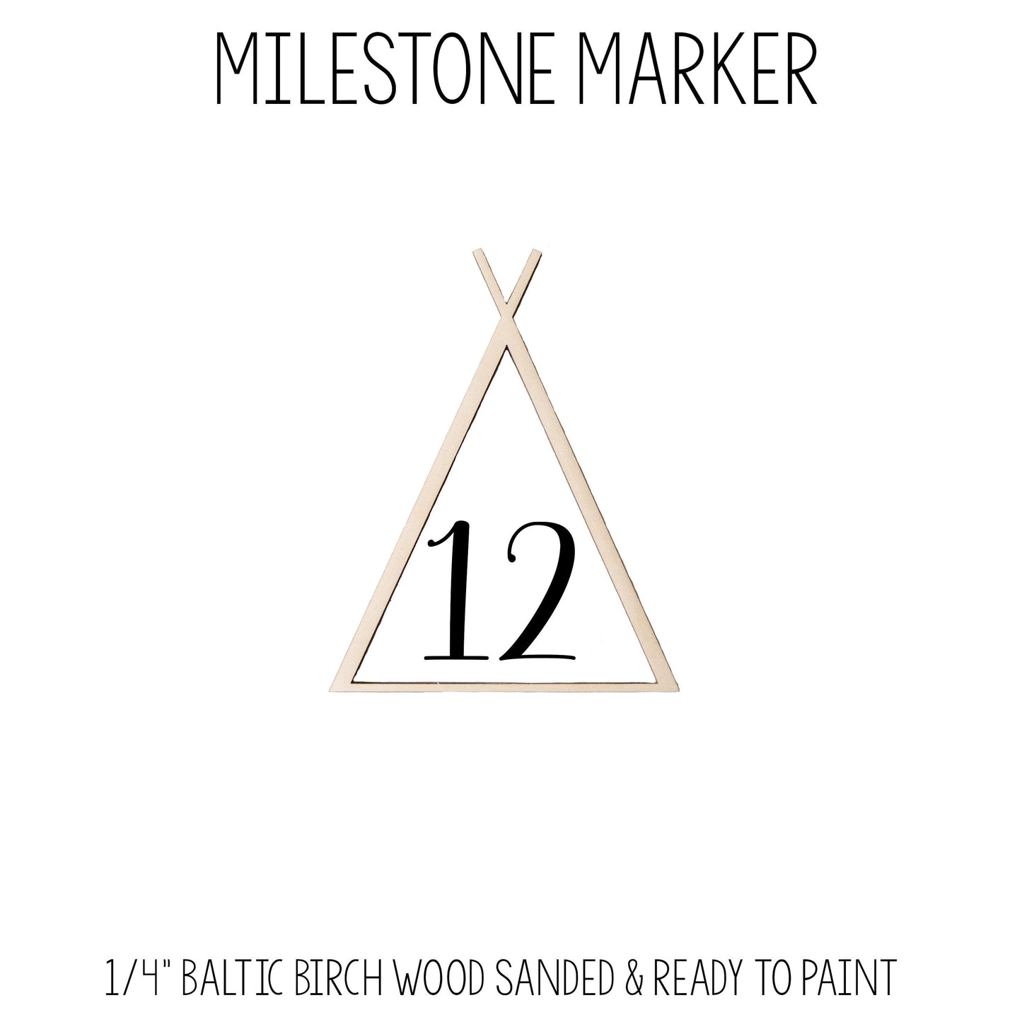 Tribal Tent Milestone Marker for Milestone Blanket