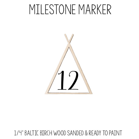 Tribal Tent Milestone Marker for Milestone Blanket