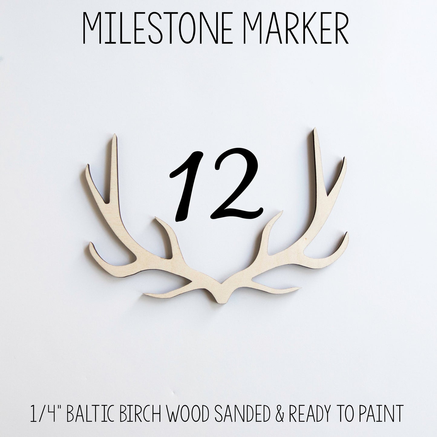 Deer Stag Woodland Baby Boy Milestone Blanket, M5