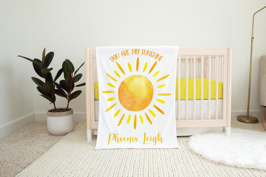 Sunshine Blanket, Gender Neutral Blanket, Sun Nursery