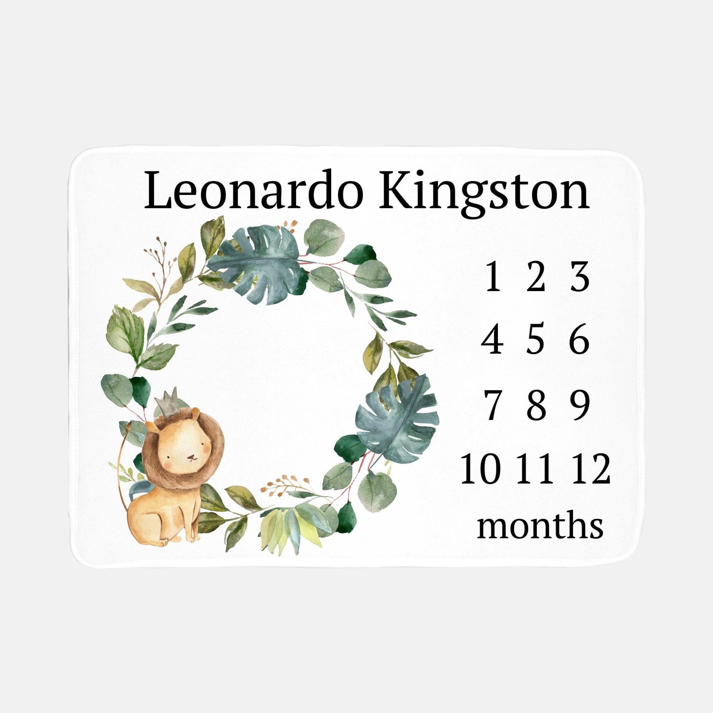 Lion Baby Milestone Blanket, Boy S5